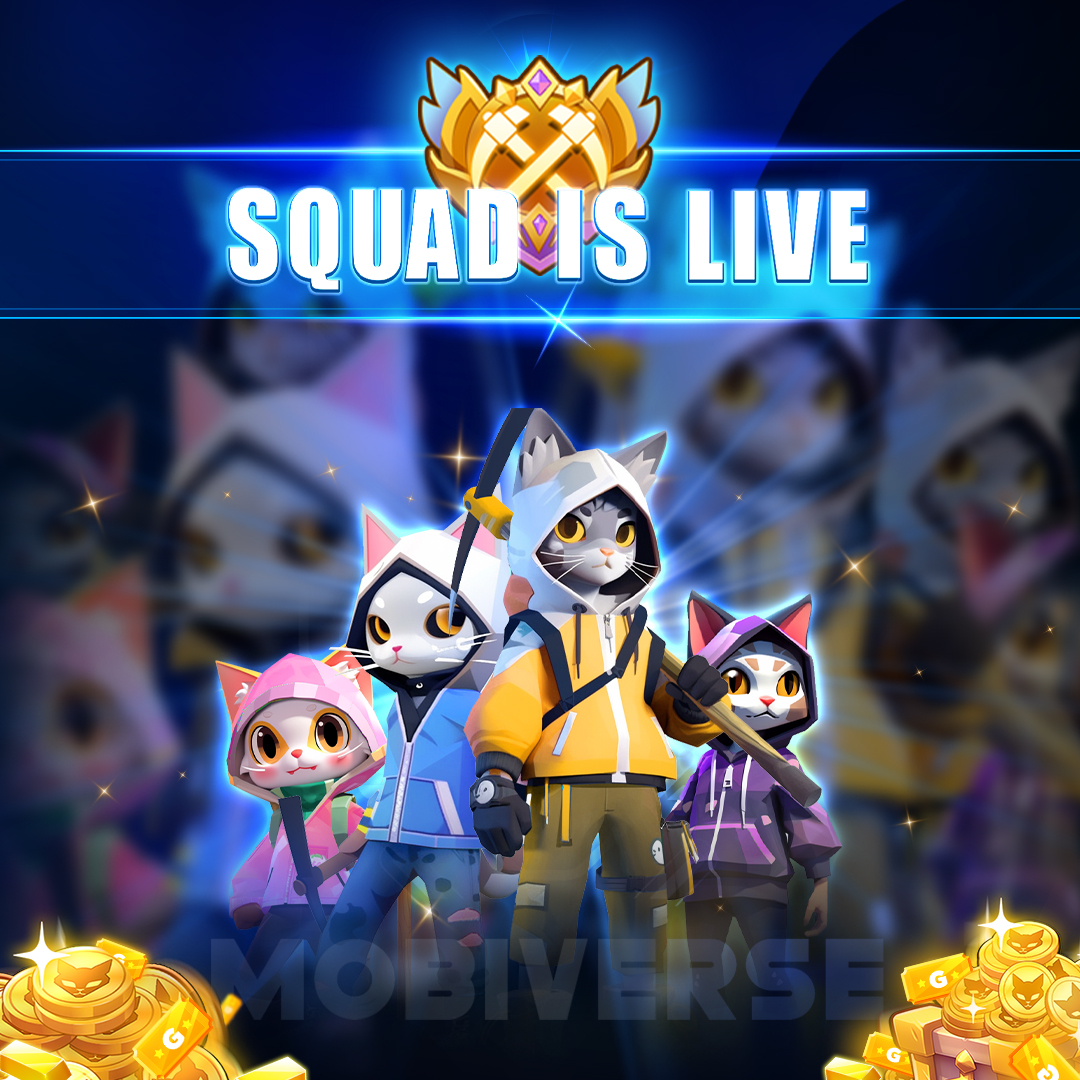 ▶️▶️▶️ Squad is Live!

➡️ Play Now: t.me/mobiverse_bot

🆕 Assemble your team to conquer the Mobiverse and earn numerous.

📌 Benefits of Joining a Squad:

1️⃣ Squad Leader: Receives 30% of the #TON profit from all Pack purchases in the Squad Deal made by Squad members.

2️⃣