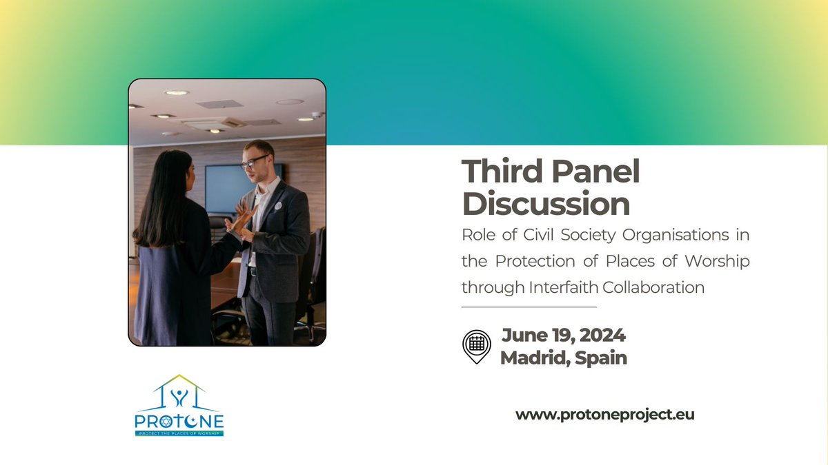 ProtoneProject's tweet image. The final panel of the Interfaith Symposium on Protecting Places of Worship will revolve around the &quot;Role of Civil Society Organisations in the Protection of Places of Worship through Interfaith Collaboration&quot; and discuss how CSOs promote dialogue and unity. 💪

#ProtoneProject