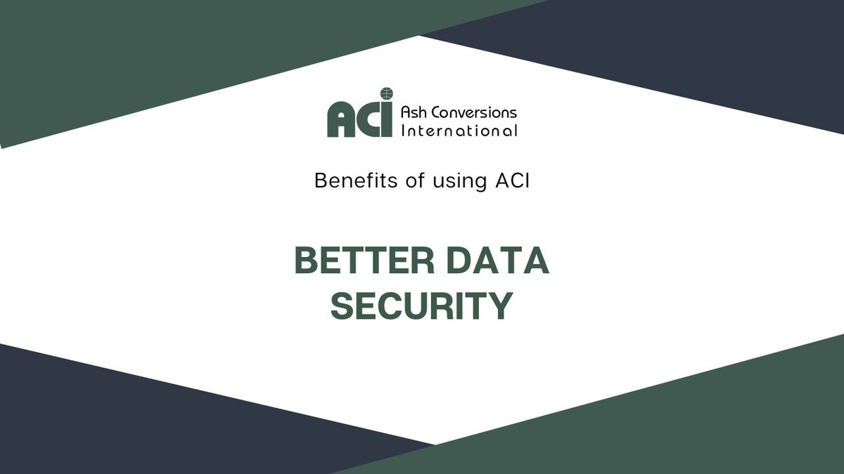 ashconversions's tweet image. ACI's secure cloud storage is safer than physical filing systems. Visit ashconversions.com for more information on our services for data security and quality.
#SecureCloudSolutions #EfficientDataManagement #ACI