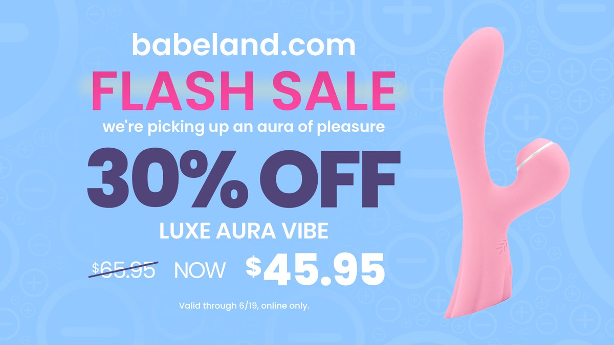#MasturbationMay continues with 30% off Luxe Aura! 😜

babeland.com/sex-toys/p/BLD…