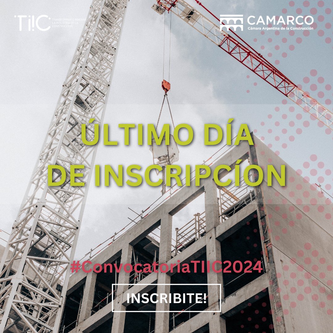 ÚLTIMO DÍA DE INSCRIPCIÓN 🏃‍♂️ 🏃‍♀️ 

Hoy cerramos nuestra #convocatoria 🚀. Tenés tiempo hasta las 12 de la noche para inscribirte!

Agradecemos la gran cantidad de proyectos que se han acercado a <a href="/tiiccamarco/">tiiccamarco</a>

Si no lo hiciste aún, inscribí el tuyo bit.ly/4dptl0U