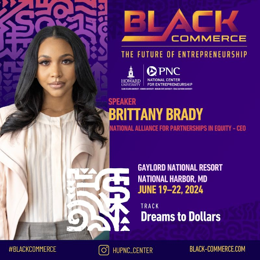 NAPEquity's tweet photo. Thrilled to share that Brittany H. Brady, NAPE CEO, will speak at the Black Commerce Conference by @hupnc_center! She’ll be on the “Maintaining Wellness as a Black Business Leader” panel. Join her on June 19-22 at the Gaylord National Resort, MD. #hbcus #equityinleadership https://t.co/gYKLKiepHW