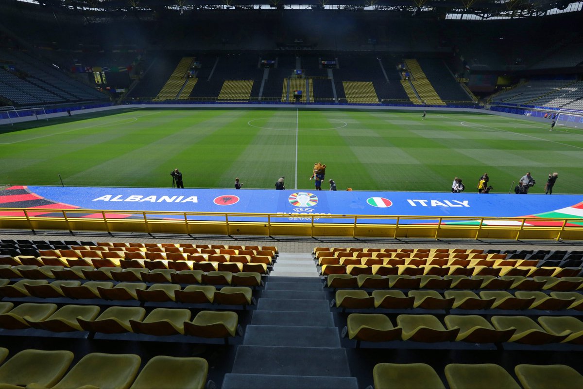 AlbanianFooty's tweet photo. We are now ONE day away from our Euro 2024 opening match against Italy. 

Predictions?

#ITAALB https://t.co/G8bdZBsWlp