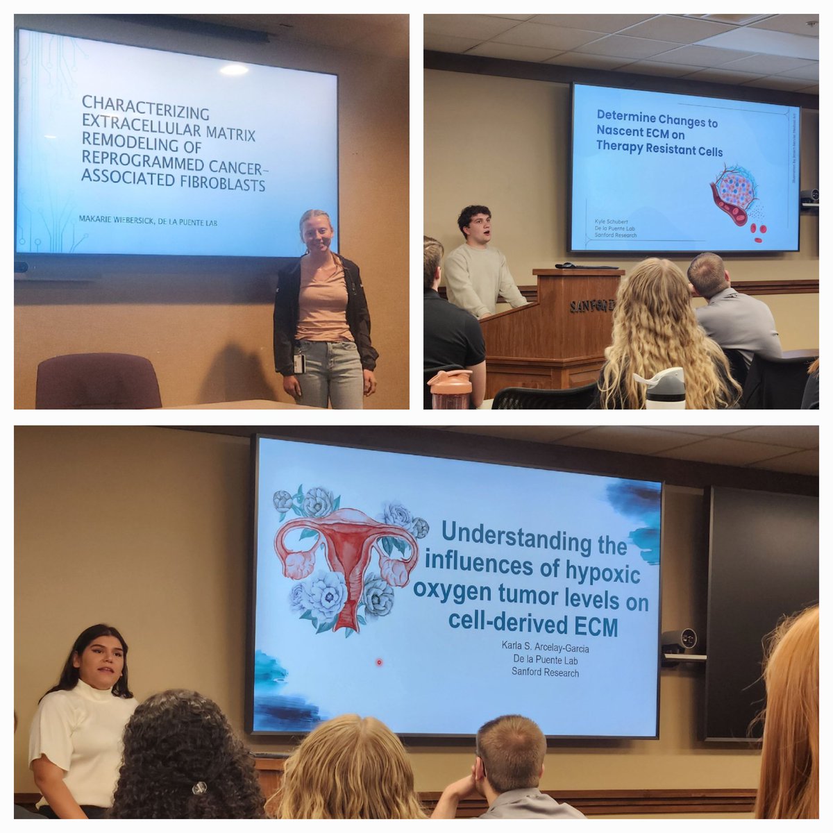 delapuente_lab's tweet image. So proud of all my trainees. Lab members presented their projects at the Eastern SD Symposium and summer students defended their summer projects at SPUR and PROMISE programs. #ProudMentor #CoolScience #BestTrainees