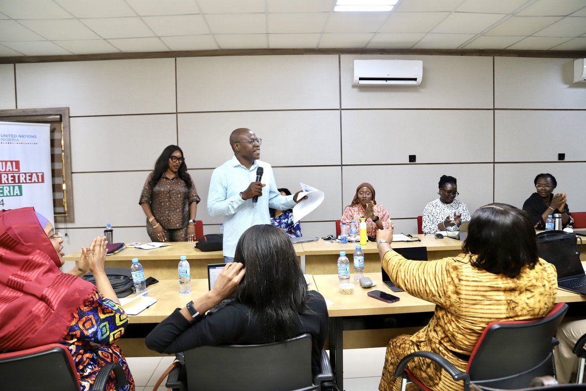 unwomenNG's tweet photo. Resolutions from the retreat include improving investment to enhance knowledge of the GTG objectives and goals and to deploy gender mainstreaming tools in @un_nigeria programmes. https://t.co/vmu2x5dr2N