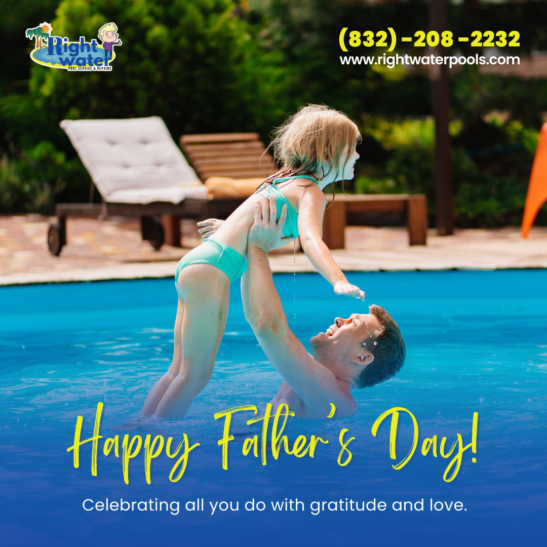 RightWaterPool's tweet image. Cheers to the everyday superheroes we call Dad! Wishing all the dads out there a Happy Father's Day filled with love, laughter, and cherished moments. Here's to celebrating the incredible men who guide, inspire, and uplift us every day.
#RightWaterPoolService #PoolCleaningService