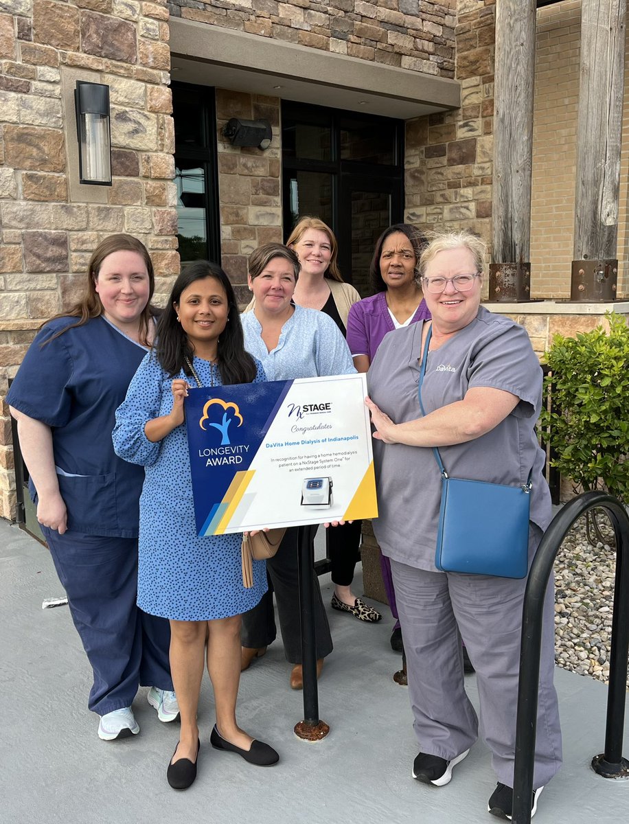 Nupur Gupta (@nupur_nephron) on Twitter photo Grateful to receive the 'longevity award' by <a href="/NxStage/">NxStage Home Hemodialysis</a> as we care for patients who have been on home #hemodialysis >10 years 🙏🏼🙏🏼🙏🏼
Thankful to my team and the giants @MICHAELALANKRA1 and <a href="/HomeHemodialys1/">Brent Miller</a> who paved the way. <a href="/IUKidney/">IU Nephrology and Hypertension</a> Grateful to receive the 'longevity award' by <a href="/NxStage/">NxStage Home Hemodialysis</a> as we care for patients who have been on home #hemodialysis >10 years 🙏🏼🙏🏼🙏🏼
Thankful to my team and the giants @MICHAELALANKRA1 and <a href="/HomeHemodialys1/">Brent Miller</a> who paved the way. <a href="/IUKidney/">IU Nephrology and Hypertension</a>