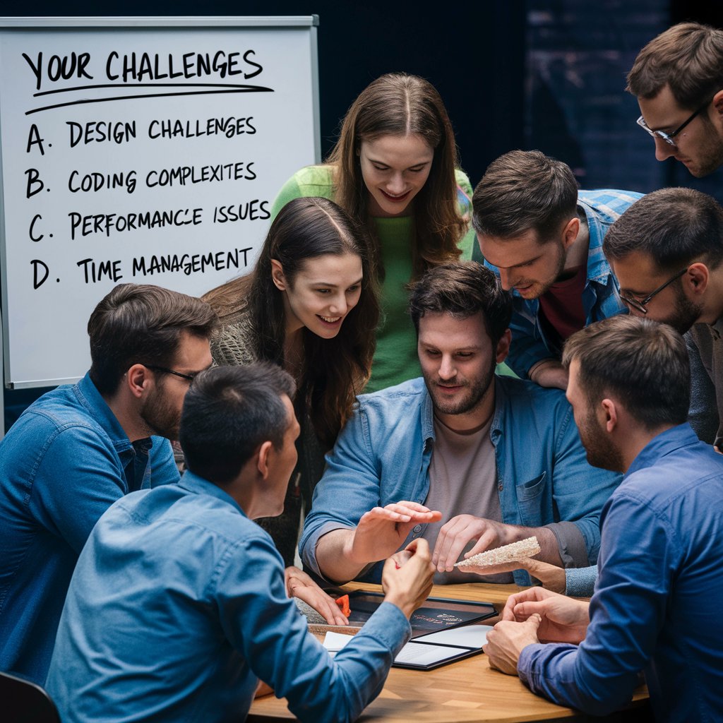 Q: What's your biggest game dev hurdle? 

A) Design challenges 
B) Coding complexities 
C) Performance issues 
D) Time management

We've been there! Share yours &amp; let's solve it. #DevChallenges #HapzHelps #GameDev