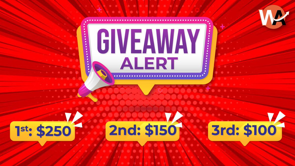 𝗚𝗜𝗩𝗘𝗔𝗪𝗔𝗬 𝗔𝗟𝗘𝗥𝗧 🤑🤑
 
I am going to give $𝟱𝟬𝟬 to the 3 𝑴𝒐𝒔𝒕 𝑨𝒄𝒕𝒊𝒗𝒆 𝒎𝒆𝒎𝒃𝒆𝒓𝒔 of my Twitter (X) community.

Prize for Winners 🏆 
 
🥇 1st: $250
 
🥈 2nd: $150
 
🥉 3rd: $100
 
To win 👇

▶️ Follow <a href="/wiseadvicesumit/">Wise Advice</a>
and <a href="/moneygurusumit/">Sumit Kapoor</a>

▶️ Like,