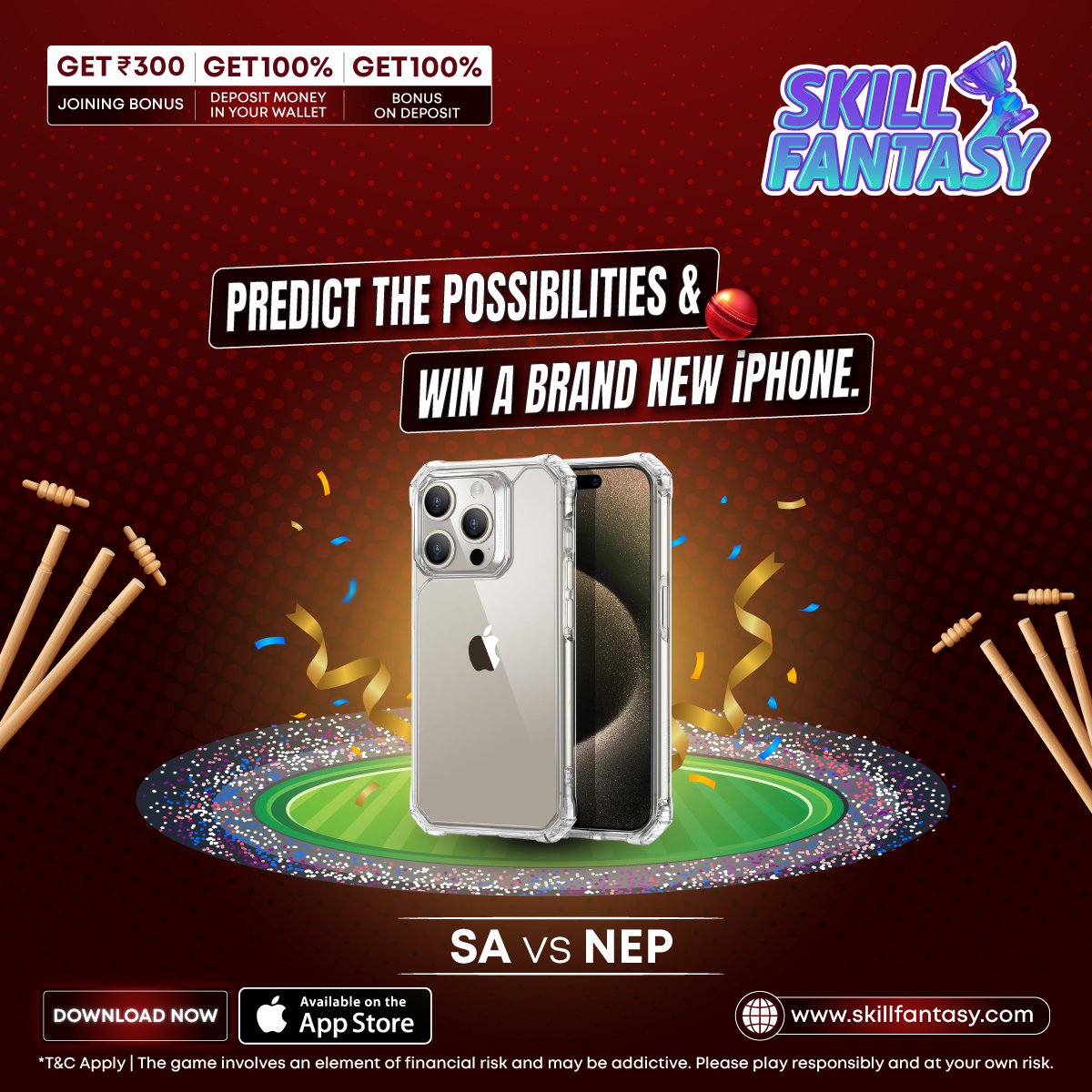skillfantasyind's tweet photo. Who knew predicting winning teams would get us a brand new iPhone? Don't miss out on the golden opportunity - enjoy thrilling matches, share your expert opinions and get a chance to win!

Download Now: https://t.co/o2JVmn6Ojt

#Skillfantasy #Fantasycricket #T20WorldCup24 #SAvsNEP https://t.co/jdwggO938s