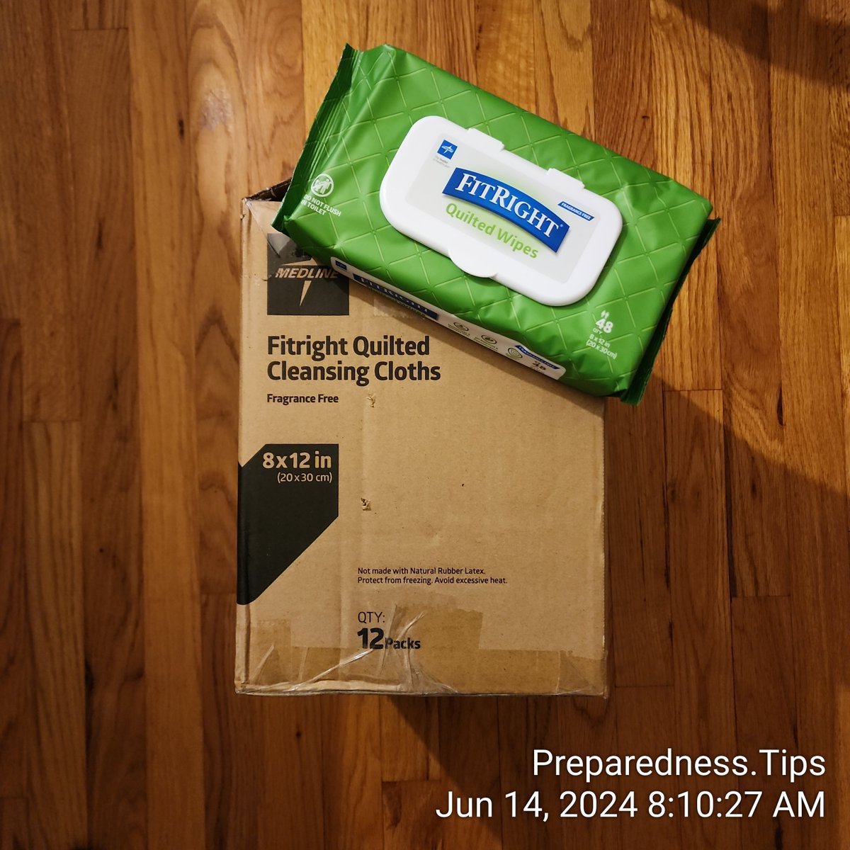 CarePreparer's tweet photo. #Carepreparing #Another case of FitRight Aloe Quilted Heavyweight Personal Cleansing Cloth Wipes, Unscented, 576 Count, 8 x 12 inch Adult Large Incontinence Wipes. Prudent #Stockpiling. #MustBuy for Carepreparers or Caregivers.

https://t.co/Rm5RNPBvX1

--- https://t.co/1TRM8ENUie