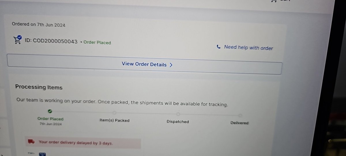 PradeepK14464's tweet photo. @Medikabazaar - order placed on 7th June- still not processed - these are medical supplies , not some fancy items - everytime order is delayed,  is it because of COD mode ? https://t.co/73TJZIWrb4