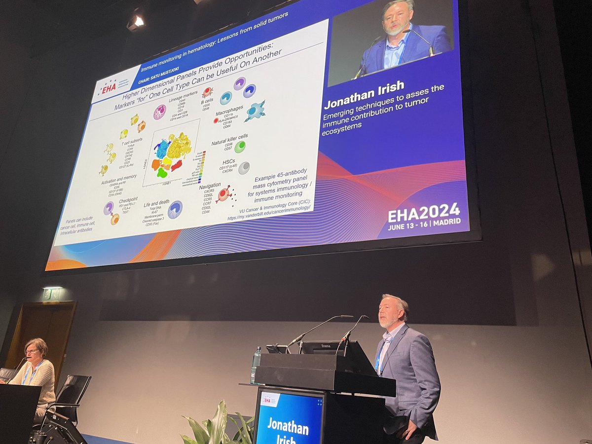Kordasti_lab (@kordastil) on Twitter photo A great session on Immune-Monitoring in Haematology; Lessons from solid tumours. Excellent talks by Sheeba Irshad and Jonathan Irish. 👌👌
#EHA2024
<a href="/SheebaIrshad/">Sheeba Irshad</a> <a href="/jonathanirish/">Jonathan Irish</a> A great session on Immune-Monitoring in Haematology; Lessons from solid tumours. Excellent talks by Sheeba Irshad and Jonathan Irish. 👌👌
#EHA2024
<a href="/SheebaIrshad/">Sheeba Irshad</a> <a href="/jonathanirish/">Jonathan Irish</a>