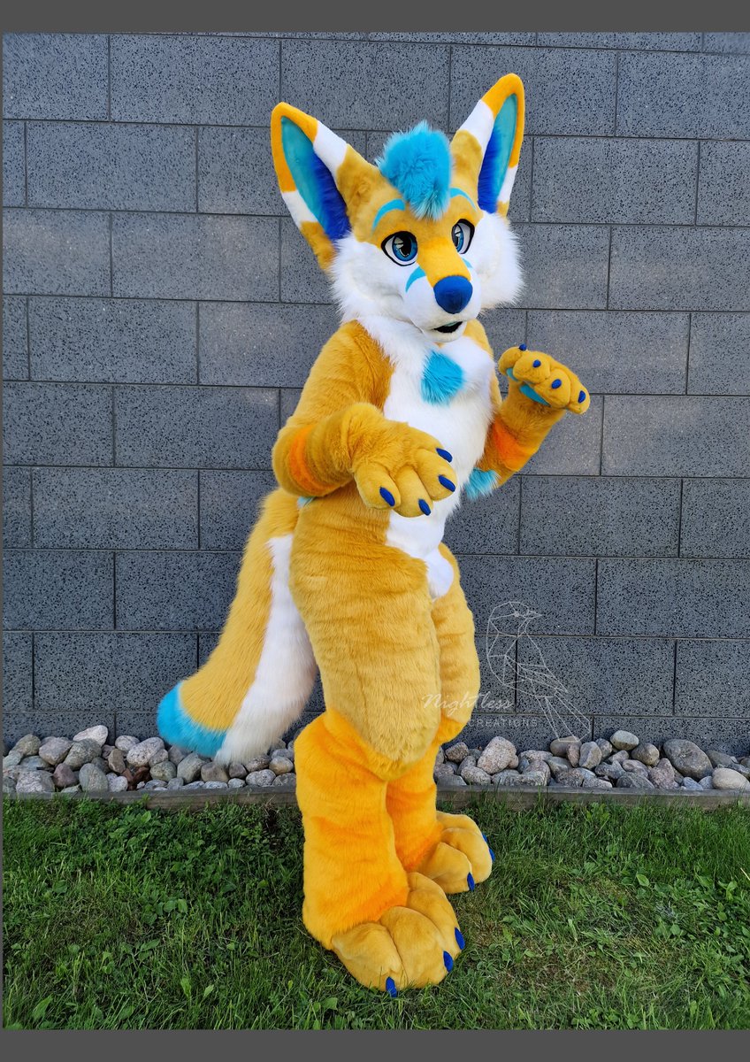 Nightlessfurry's tweet photo. Just completed another fennec, Dero! He is already on his way to Belgium 🇧🇪

Happy #fursuitfriday! 

📸: @KayJayFIN

#furry #fursuit https://t.co/lMAZvaYyJx