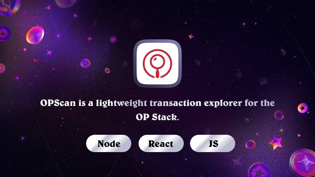 On the <a href="/Optimism/">optimism.eth</a> front, we've got a new project from <a href="/walnut_dev/">Walnut</a>: OPScan! 

OPScan is a lightweight transaction explorer for the OP Stack.

They're participating in the #ODHack 5.0 and are looking for front-end devs. 

Also, happy to point out that <a href="/saimeunt/">Saimeunt</a> , a terrific