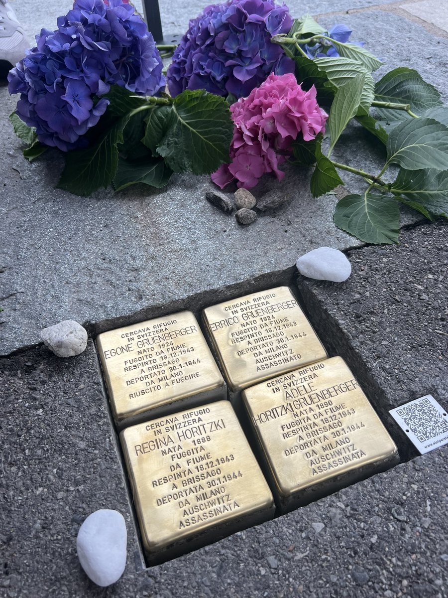 sharonbsha's tweet photo. Le prime pietre d’inciampo in Ticino 

#Memoria #Gruenberger #maidimenticare
#stolpersteine @brissago
@RSIInfo_ https://t.co/fYyjCiFsHf