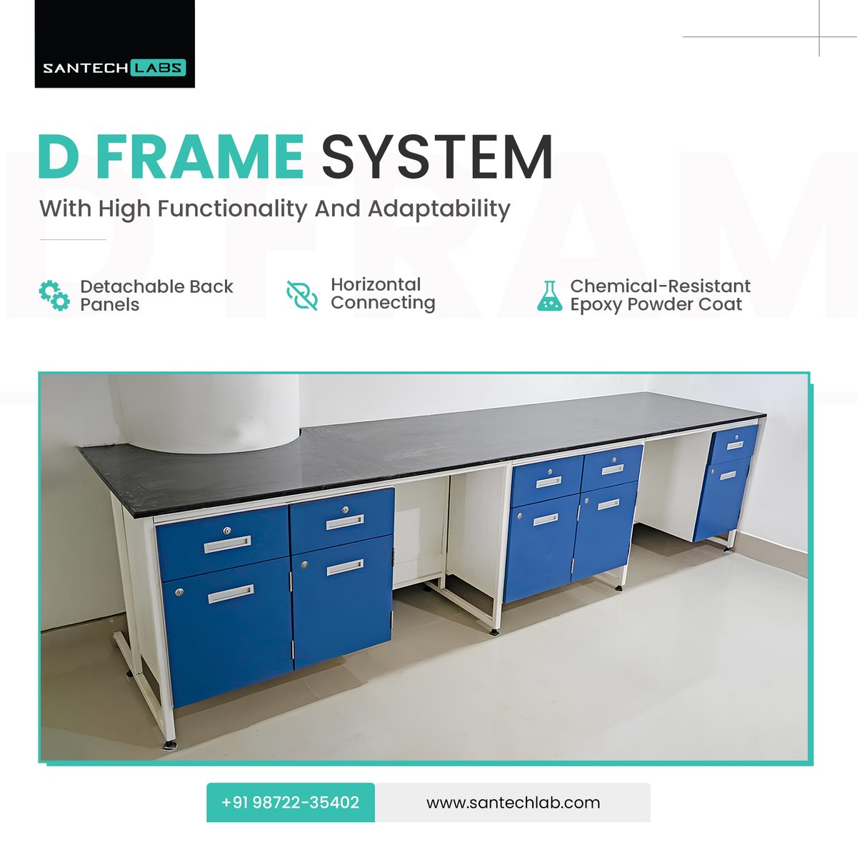 santechlabs's tweet image. Begin your lab transformation with our versatile D Frame Table designs. Engineered for adaptability and efficiency, these modular tables provide the perfect foundation for your new lab plans.

 visit: bit.ly/45r60by

#santech #santechlabs #Dframesystem