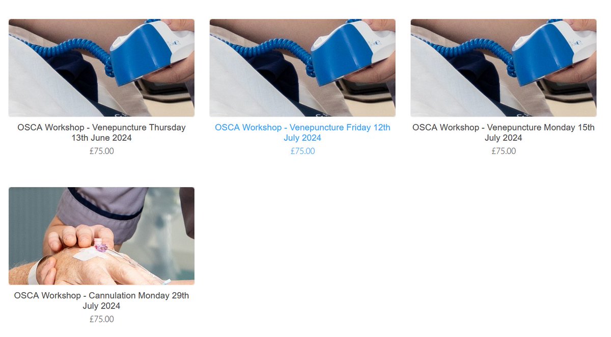 OscaWorkshop's tweet photo. NEW OSCA-Workshop skills clinics have been booked in for July.

Please ensure that you sign up while tickets last!

OSCA-Workshop offers formative assessment for non-medical, pre-registration learners, and post-registration professionals.

https://t.co/HvHEwPPLqx

#CDP https://t.co/uLtWejQDZU