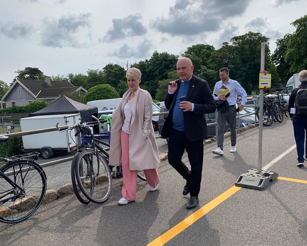 Thanks to <a href="/SoerenGade/">Søren Gade</a> for the walk and talk at Folkemødet this morning. Such a great vibe here in Bornholm. So great to see such participatory debate! #fmdk