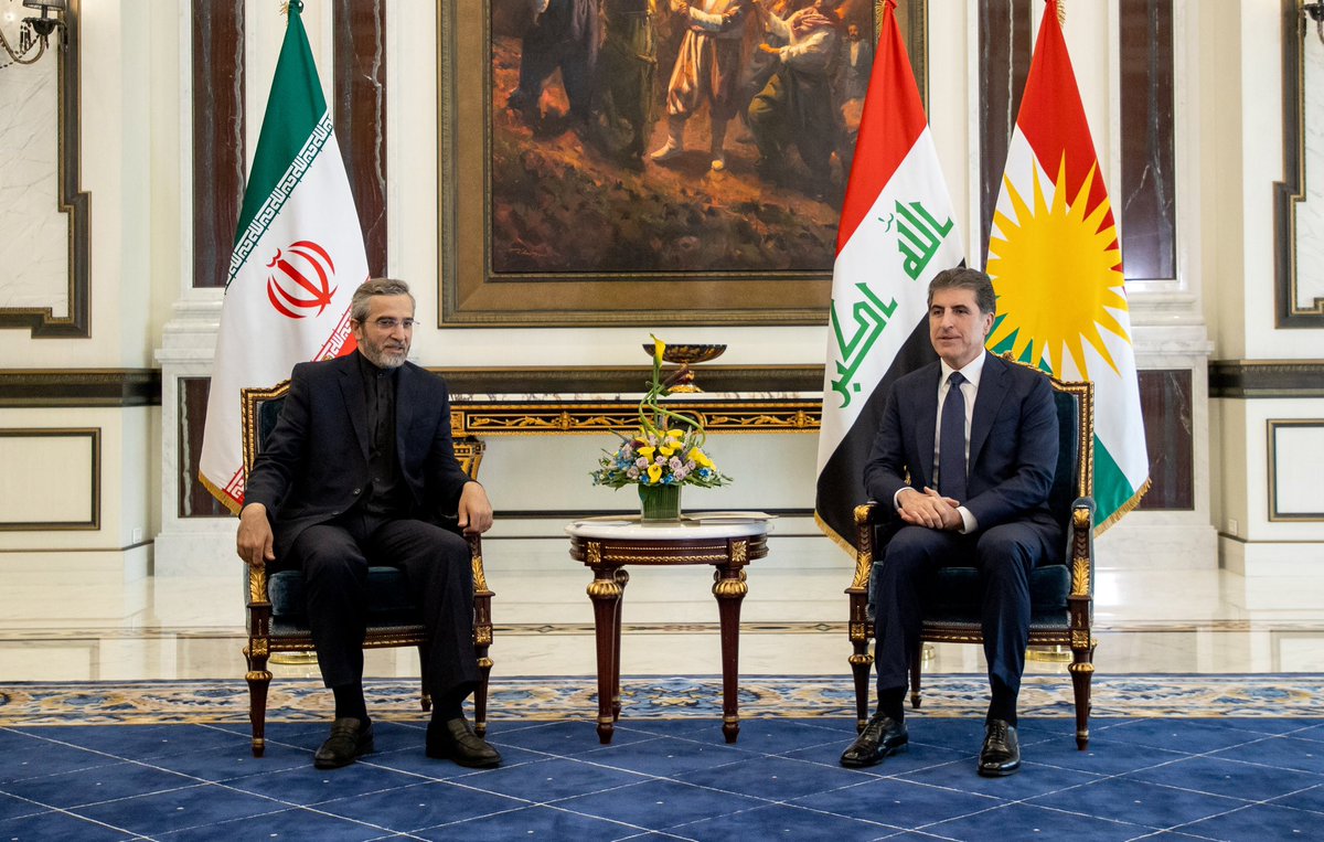 KurdistanRegion's tweet photo. سه‌��ۆك نێچيرڤان بارزانى پێشوازى له‌ سەرپەرشتیاری وەزارەتی دەرەوەی ئێران كرد

https://t.co/GbJAPdIIwY https://t.co/uaQNifrXBT