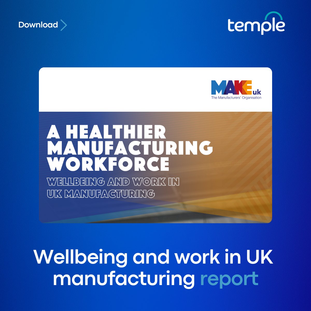 Temple_QMS's tweet photo. Check out the 'Wellbeing and work in UK manufacturing' report from MakeUK.

https://t.co/oA2aKXTufv

#wellbeing #templeqms #report #health #workforce #employees https://t.co/Rc4j9lruEL