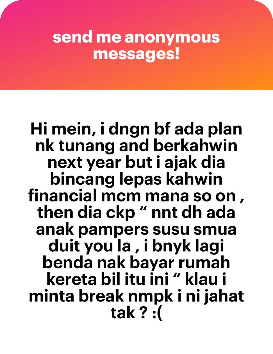 meinmokhtar's tweet photo. Ang nak laki bayar semua, kena cari laki lain la. Suami orang selalu nya stabil sikit https://t.co/BJvEM5gJZT