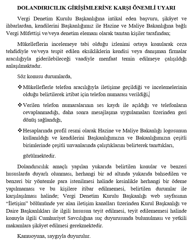 Vergi Denetim Kurulu Başkanlığı tweet media