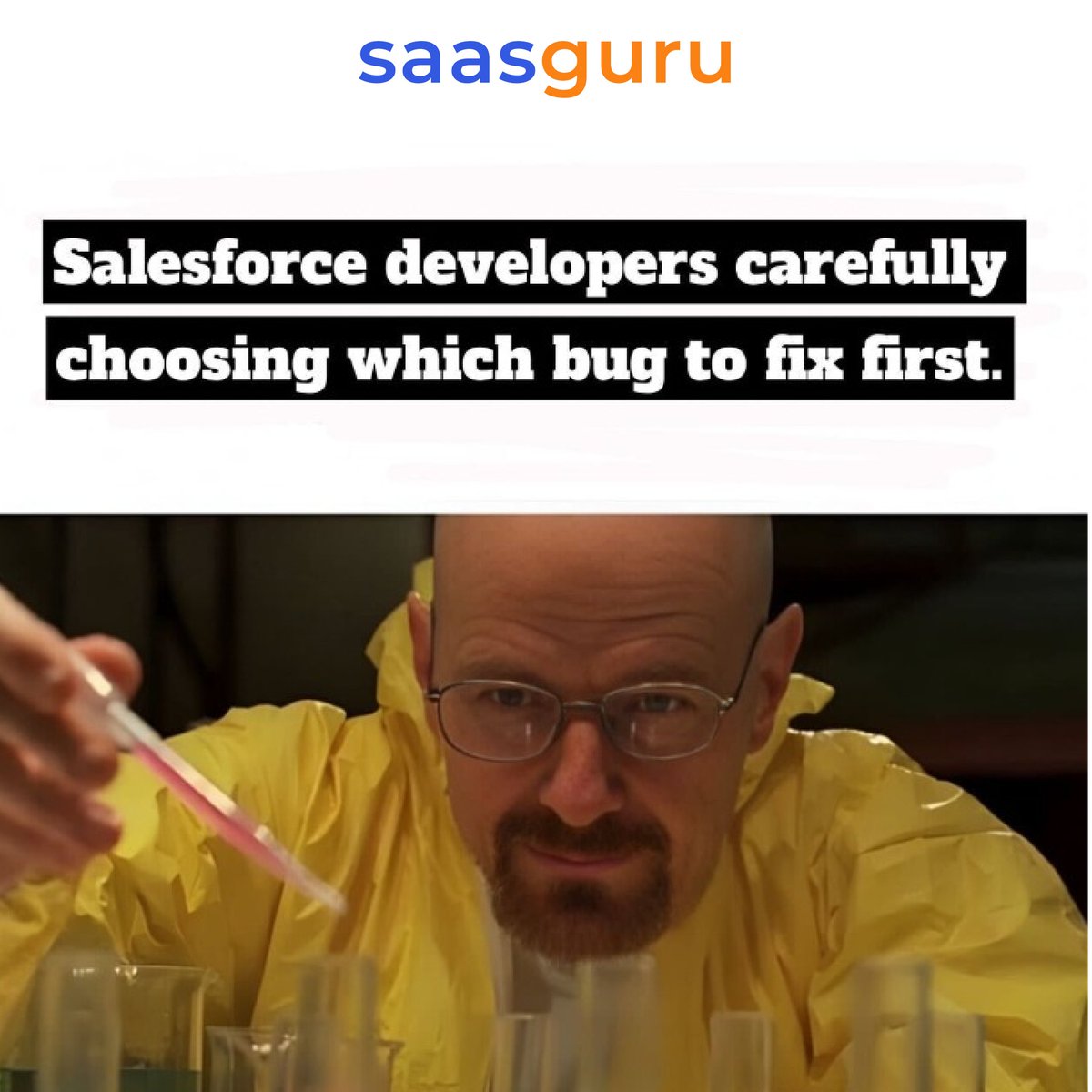 SaasguruHQ's tweet image. The struggle is real.🧪👨🔬
#SalesforceDevelopers #CodingChallenges #DeveloperHumor #TechStruggles #SoftwareDevelopment #CRM #saasguru #TechMemes #Memes2024