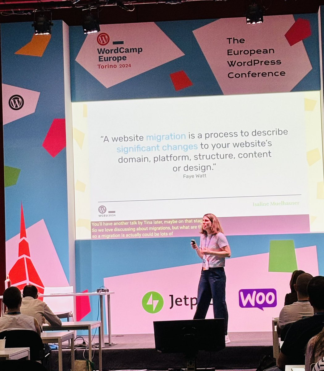 Isaline Muelhauser (<a href="/isaline_margot/">Isaline Muelhauser</a>) is sharing her expertise on SEO risks associated with e-commerce websites by discussing a use case in the Swiss B2B industry #WCEU24 #WordCampEU #WooCommerce #Italy