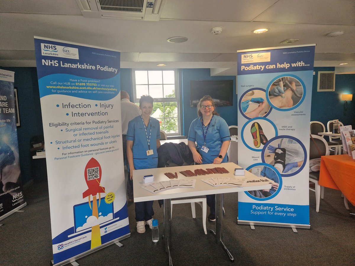 #Lanarkshirecarersday Helen and Zoe ready to help support carers with any foot related issues and questions using a strengths based approach. Self referral via our Access Hub. <a href="/walkingonairpod/">Jacqueline Gray</a> <a href="/lillyscott04/">Scott McNab</a> <a href="/Kittyhi/">Claire James</a> <a href="/jamiequin8/">jamie quin</a> <a href="/McCrossanPeter/">Peter McCrossan 💙</a>
