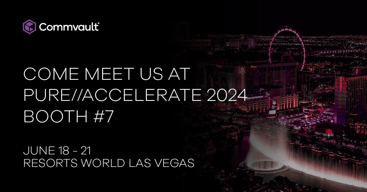 SocialXander's tweet photo. We're excited to see you at #PureAccelerate! Visit Commvault at booth #7 to learn about our #cyberresilience solutions and our powerful alliance with #PureStorage. Plus, we're donating $1 to #OneTreePlanted for every booth visit. Help us make a positive impact! https://t.co/23eUwBRxTy