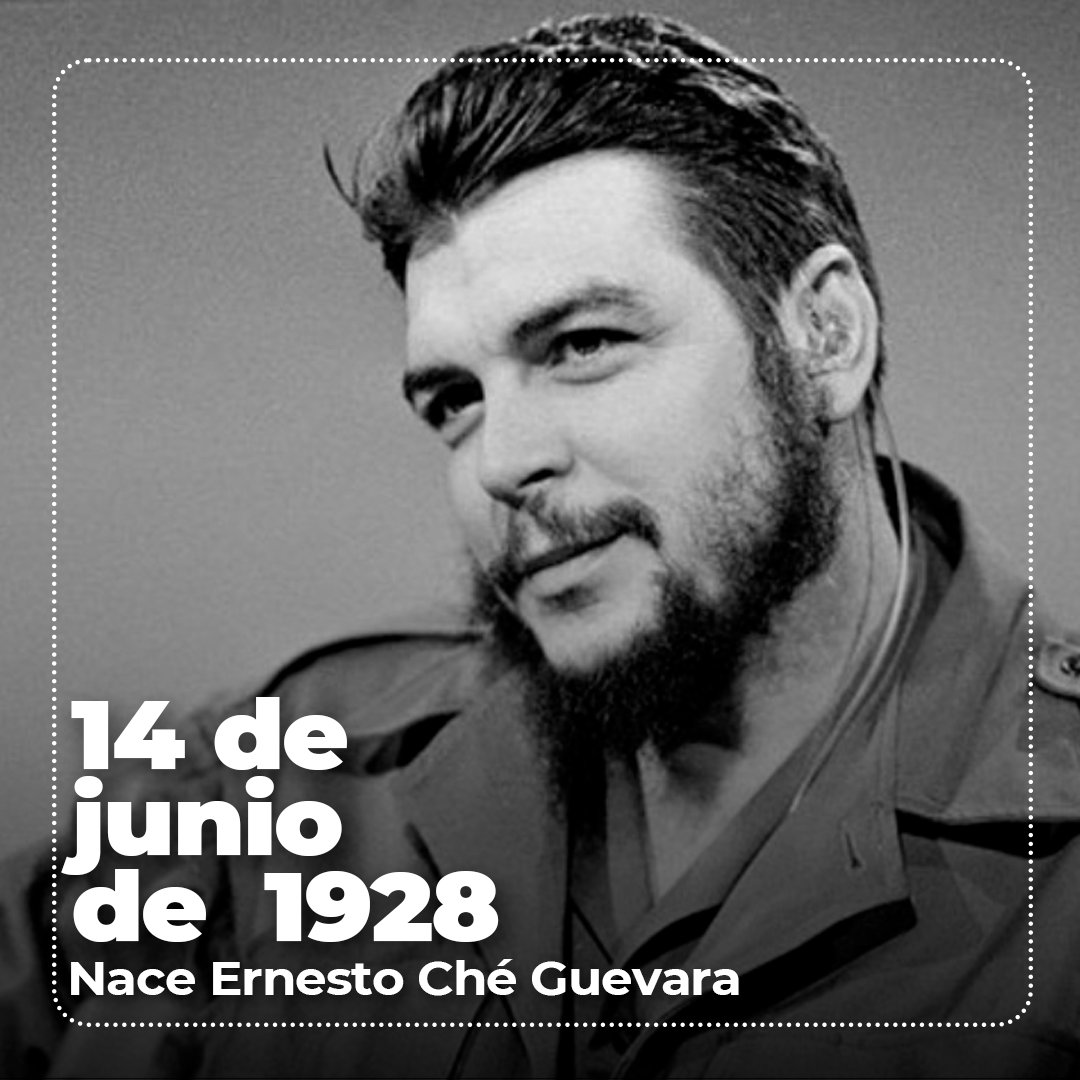 #14Jun Hoy conmemoramos el 96 aniversario del nacimiento de Ernesto "Che" Guevara, un ícono del pensamiento y sentimiento revolucionario genuino. El guerrillero heroico entregó su vida a la lucha por la liberación de los pueblos alrededor del mundo. En este día, renovamos nuestro
