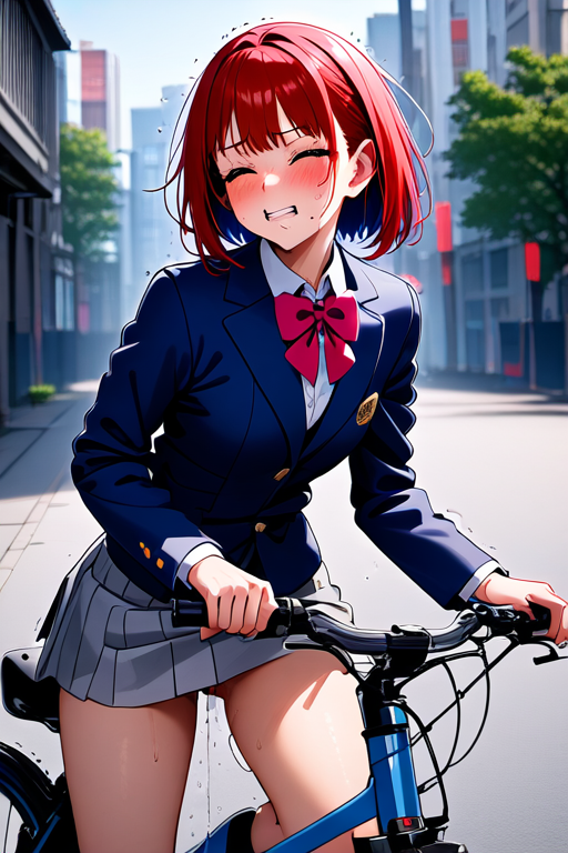 mosutaro_AI's tweet photo. え〇ちな自転車で街中一周企画する有馬かなvol.2 
だんだん我慢でき��くってきたかなちゃん･･･
#推しの子 https://t.co/QSsYZTqWUa