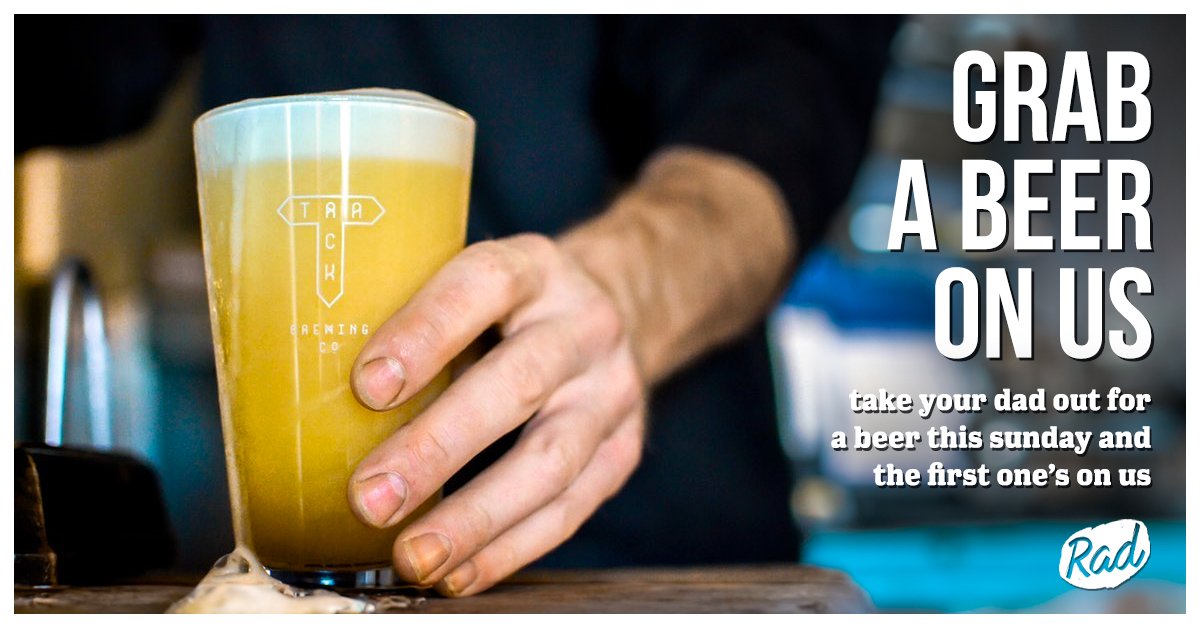 Bring dad down to the tap this Sunday and the first one's on us* - he deserves it. To qualify, RT this post and tell your server dad needs a beer.
*𝘧𝘳𝘦𝘦 𝘣𝘦𝘦𝘳 𝘪𝘴 𝘢 𝘩𝘢𝘭𝘧 𝘱𝘪𝘯𝘵 𝘰𝘧 𝘚𝘰𝘯𝘰𝘮𝘢 𝘰𝘳 𝘩𝘰𝘶𝘴𝘦 𝘭𝘢𝘨𝘦𝘳, 𝘸𝘩𝘪𝘭𝘦 𝘴𝘵𝘰𝘤𝘬𝘴 𝘭𝘢𝘴𝘵