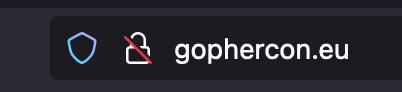 gerbyzation's tweet photo. @gopherconeu Seems your website doens't enforce HTTPS: https://t.co/sn6egpIiuC