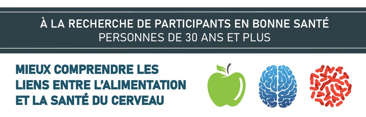 Mont Behav Med Cent (@mbmc_cmcm) on Twitter photo L'Étude EMBRACE recherche des participants et participantes en bonne santé (30 ans et plus)
Aidez-nous à mieux comprendre les liens entre l'alimentation et la santé du cerveau  
Environ 3 heures (total) 
Compensation financière offerte  
Plus d'infos: mbmc-cmcm.ca/mbmc/fr/projec… L'Étude EMBRACE recherche des participants et participantes en bonne santé (30 ans et plus)
Aidez-nous à mieux comprendre les liens entre l'alimentation et la santé du cerveau  
Environ 3 heures (total) 
Compensation financière offerte  
Plus d'infos: mbmc-cmcm.ca/mbmc/fr/projec…