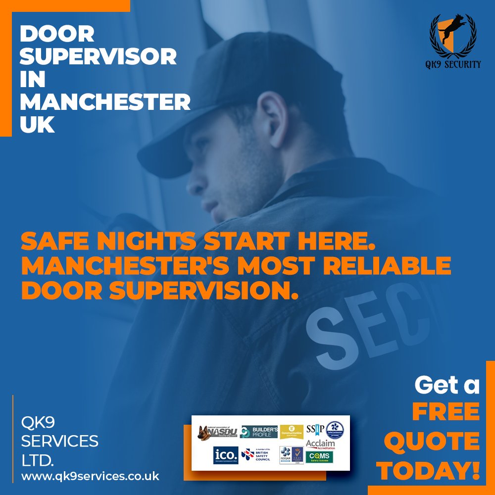 Safe Nights Start Here. Manchester's most reliable door supervision.
#PeaceOfMind #SafeNightMcr #TrustedDoorTeam #qk9 #k9
