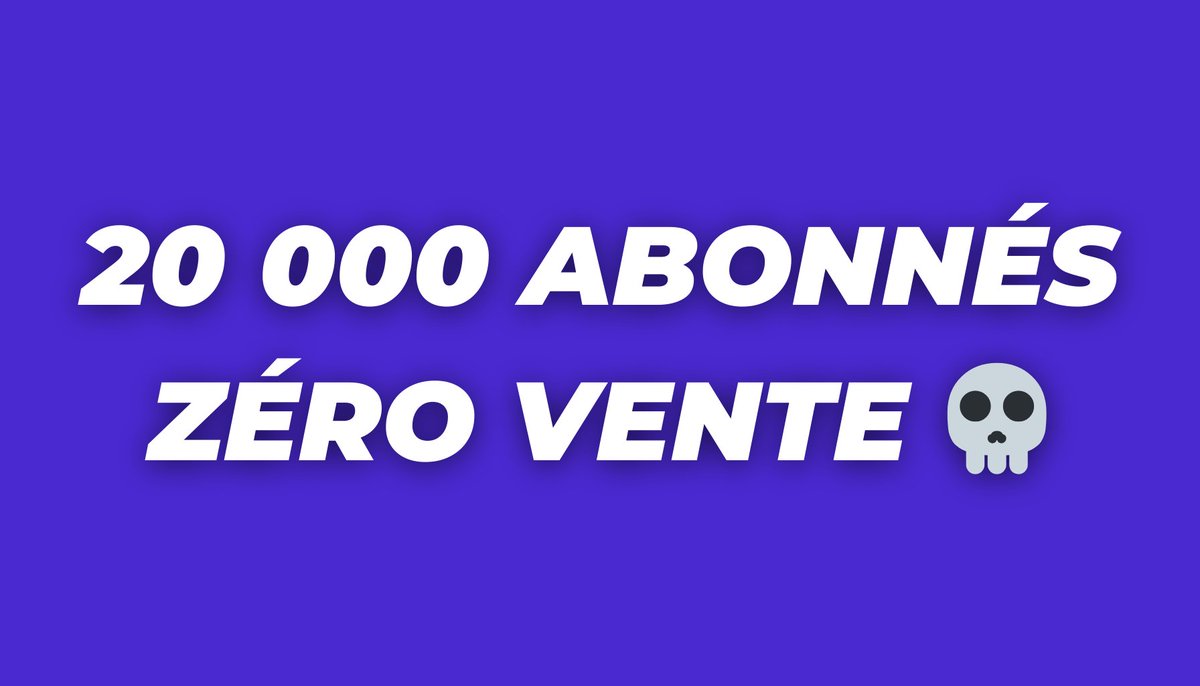 Comment j’ai fait ZÉRO vente avec un lancement d'offre, malgré mes 20 000 abonnés Youtube.

Analyse d’un gros flop qui fait mal à l’égo 🧵