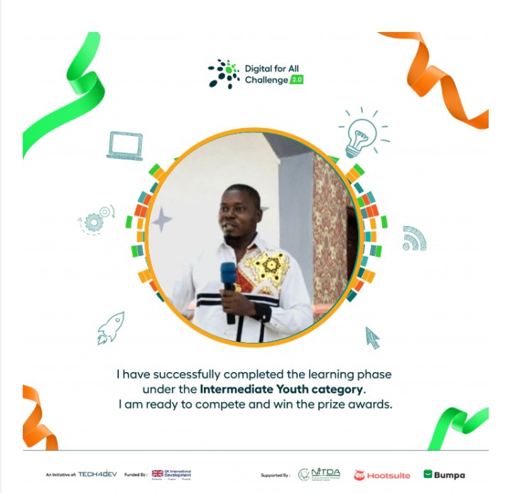 OfficialMBA3's tweet image. A journey of a thousand mile start with a step, and each step l take draws me closer to the DFAChallenge 2.0.

#Digital4AllChallenge2.
#DFAChallenge2.0
@digital4all