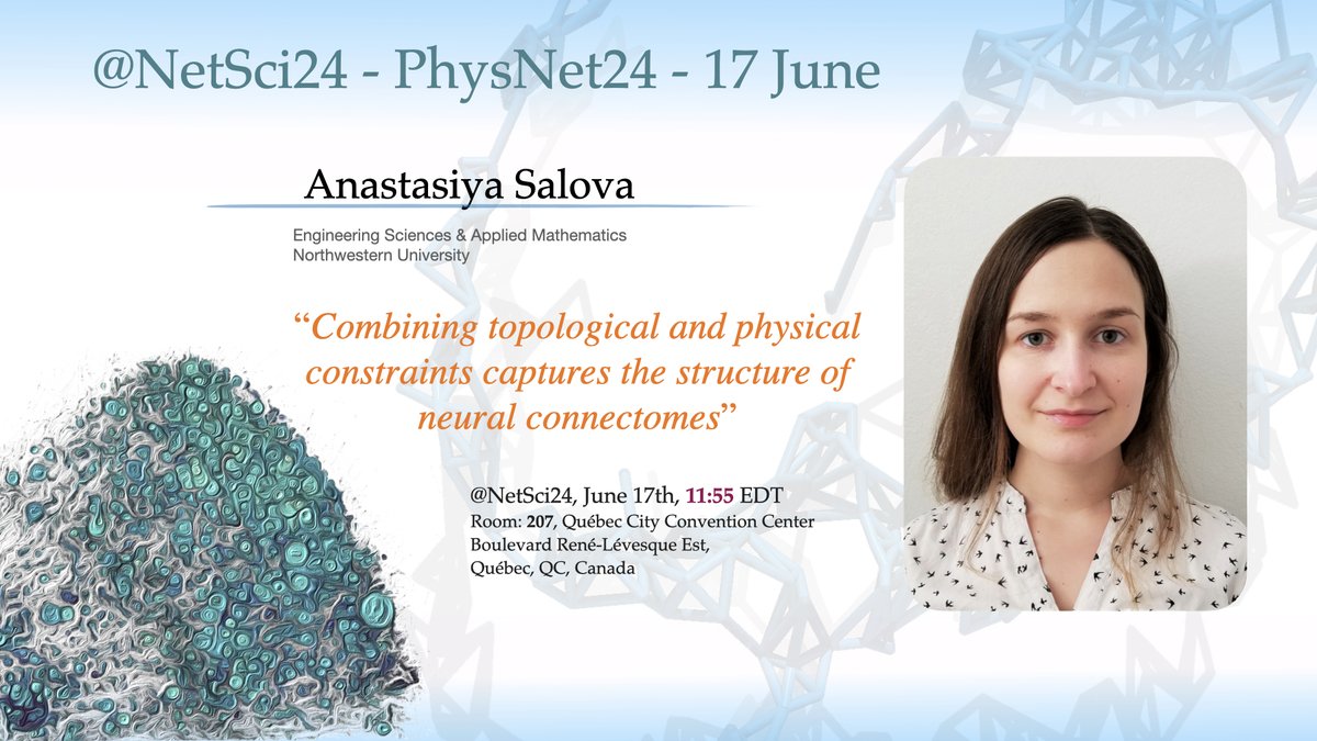 ivanbonamassa's tweet photo. Is physicality really essential?
Join our discussion at #physnet24 next Monday 17 at the @NetSciConf. With Nastya Salova @salova_a we will explore how physical constraints shape the structure of neural connectomes. More details at: https://t.co/m10wBZvrQI https://t.co/9DRbIU5MfM