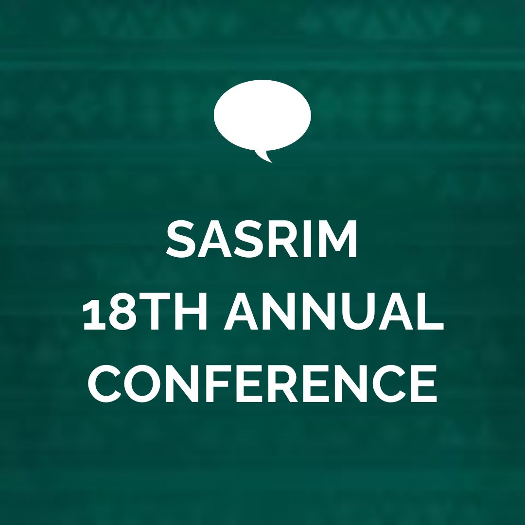 SASRIM 18TH ANNUAL CONFERENCE 2024
Department of Music, University of the Witwatersrand
Conference dates: 26-28 July 2024
More details here sasrim.ac.za/sasrim-18th-an…