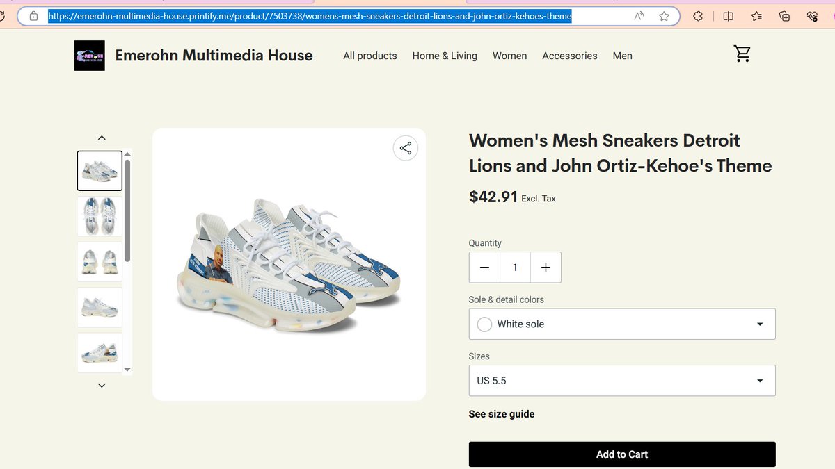 We can add your own print design "All over" these #sneakers. Print covers the mesh knit polyester top of the sneakers.  The sneaker has a soft foam insole, A deodorant memory foam insole that is breathable and prevents overheating. emerohn-multimedia-house.printify.me/product/750373…