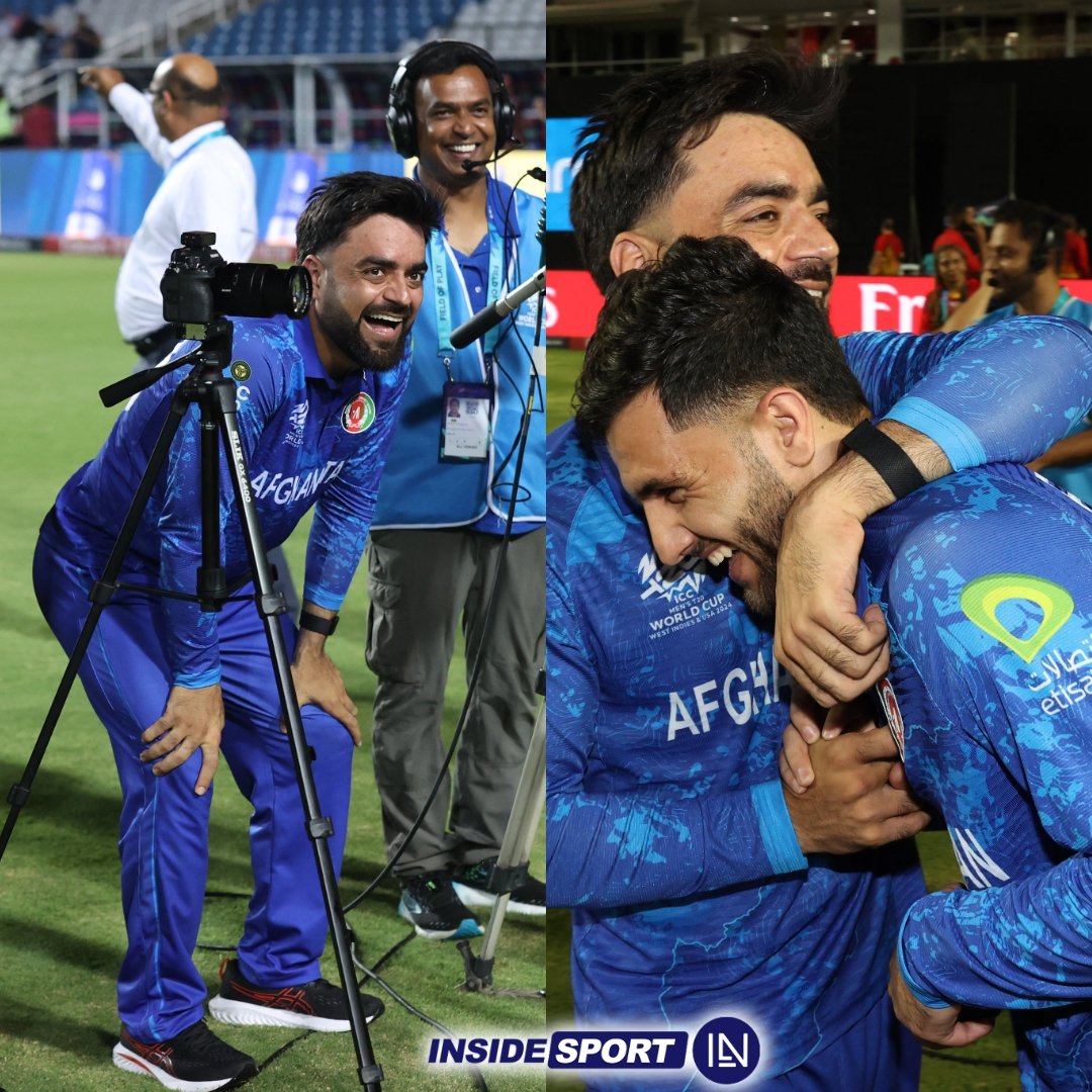 InsideSportIND's tweet photo. Fun doesn't stop when Rashid Khan is around π
π
π·:- Afghanistan Cricket
#RashidKhan #FFarooqi #AFGvPNG #T20WC2024 #Insidesport #Crickettwitter https://t.co/N8Eg6D0GmK