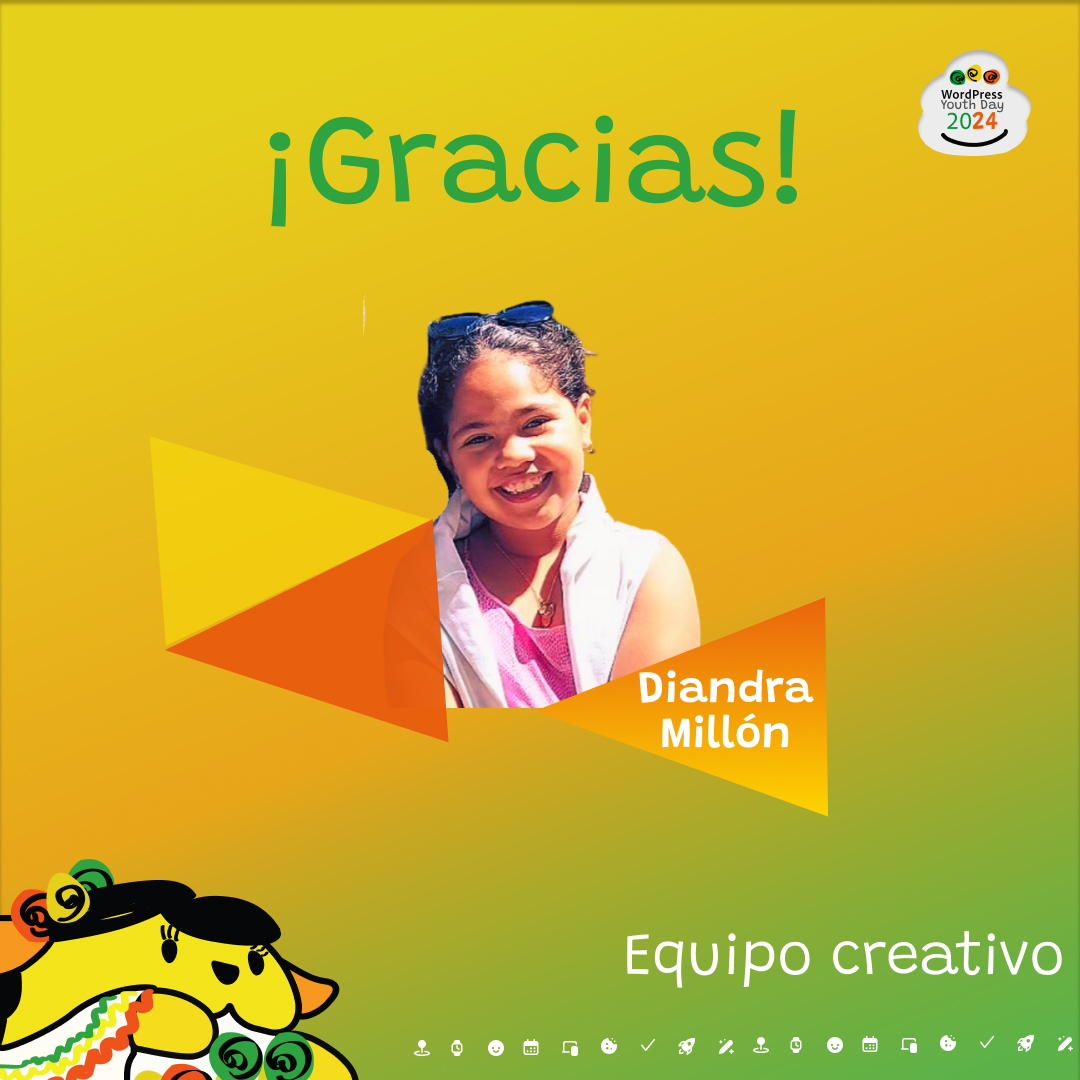 ¡Gracias infinitas a los creativos del WPYD2024! Irene, Marvin y Diandra, 🎨✨
Su creatividad han dado vida a Waupucho y Wapucha, además de una línea gráfica espectacular para nuestro evento. 🙌

#WPYD2024 #Creativos #Agradecimiento #wordpress #comunidadwordpress