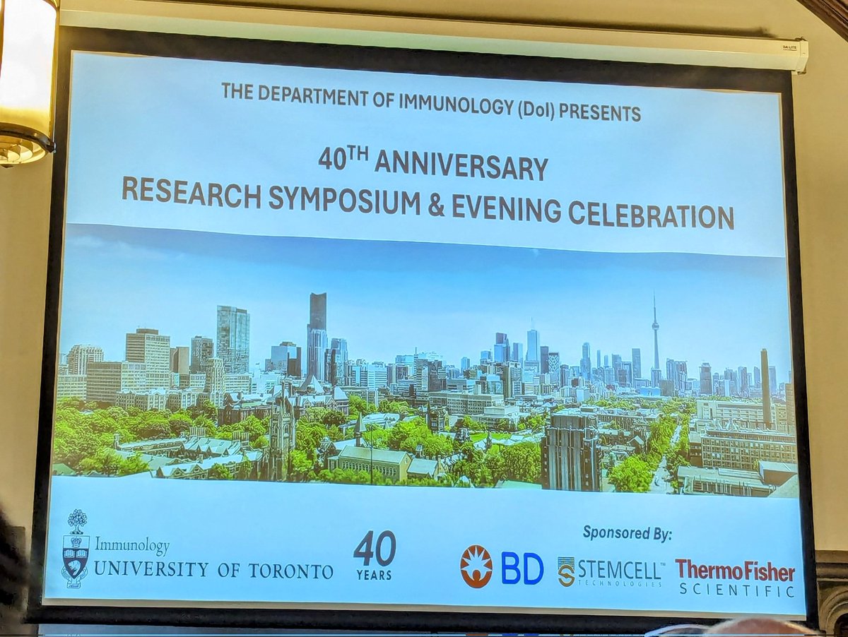 It's so great to be celebrating the 40th anniversary of U of T immunology, seeing old faces and meeting new ones. It's hard to believe I've been part of this community for almost 30 years. Time flies!