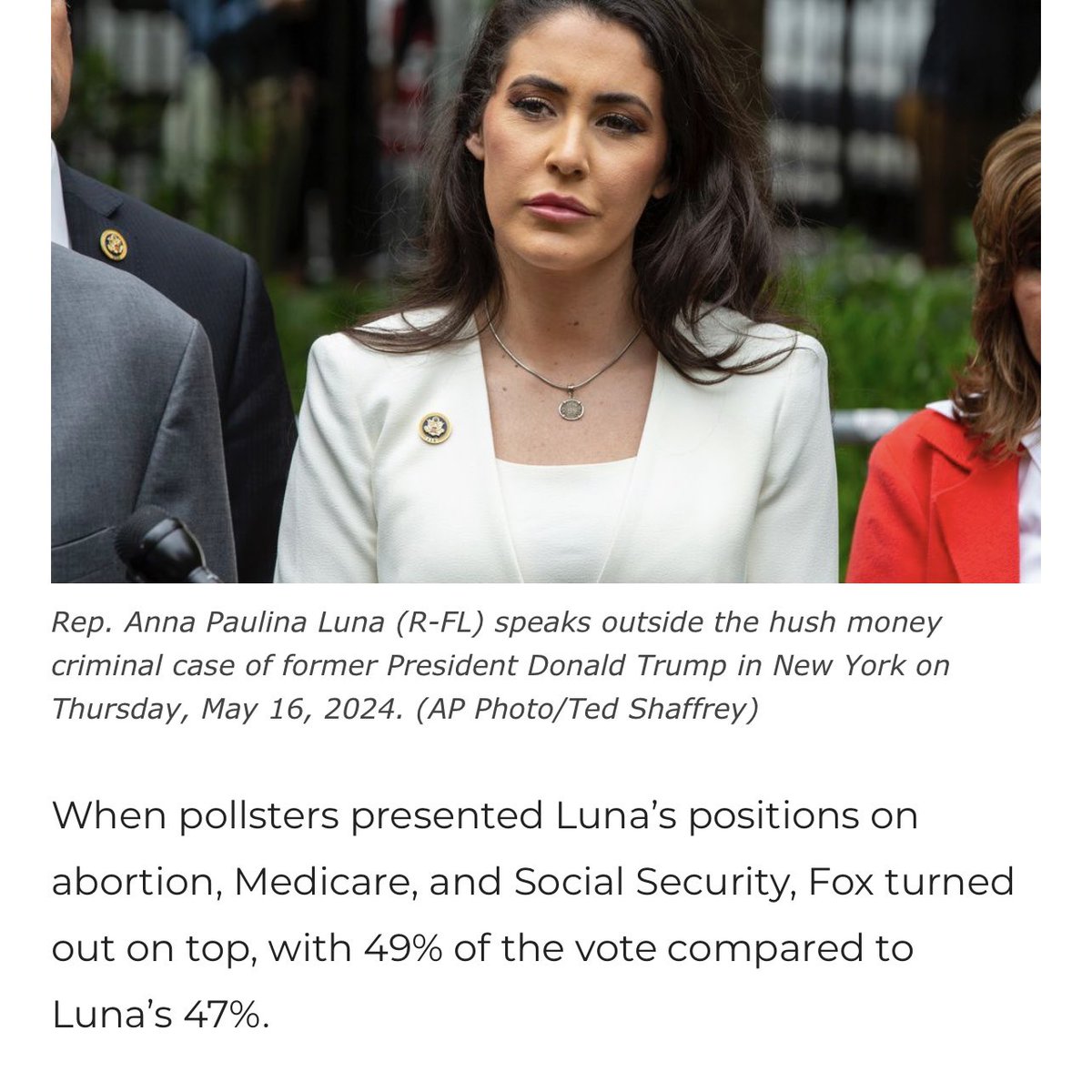 whitfox's tweet photo. ICYMI - Florida is in play and Whitney Fox is leading the way! As voters learn more about Whitney and Anna Paulina Luna, voters increasingly reject Lunaโs self-serving extremism. The choice is clear this November. ๐ณ๏ธ
#WhitneyFoxForCongress #Florida #VoteWhitneyFox #TeamFox #FL13 https://t.co/wXNJd3crbY