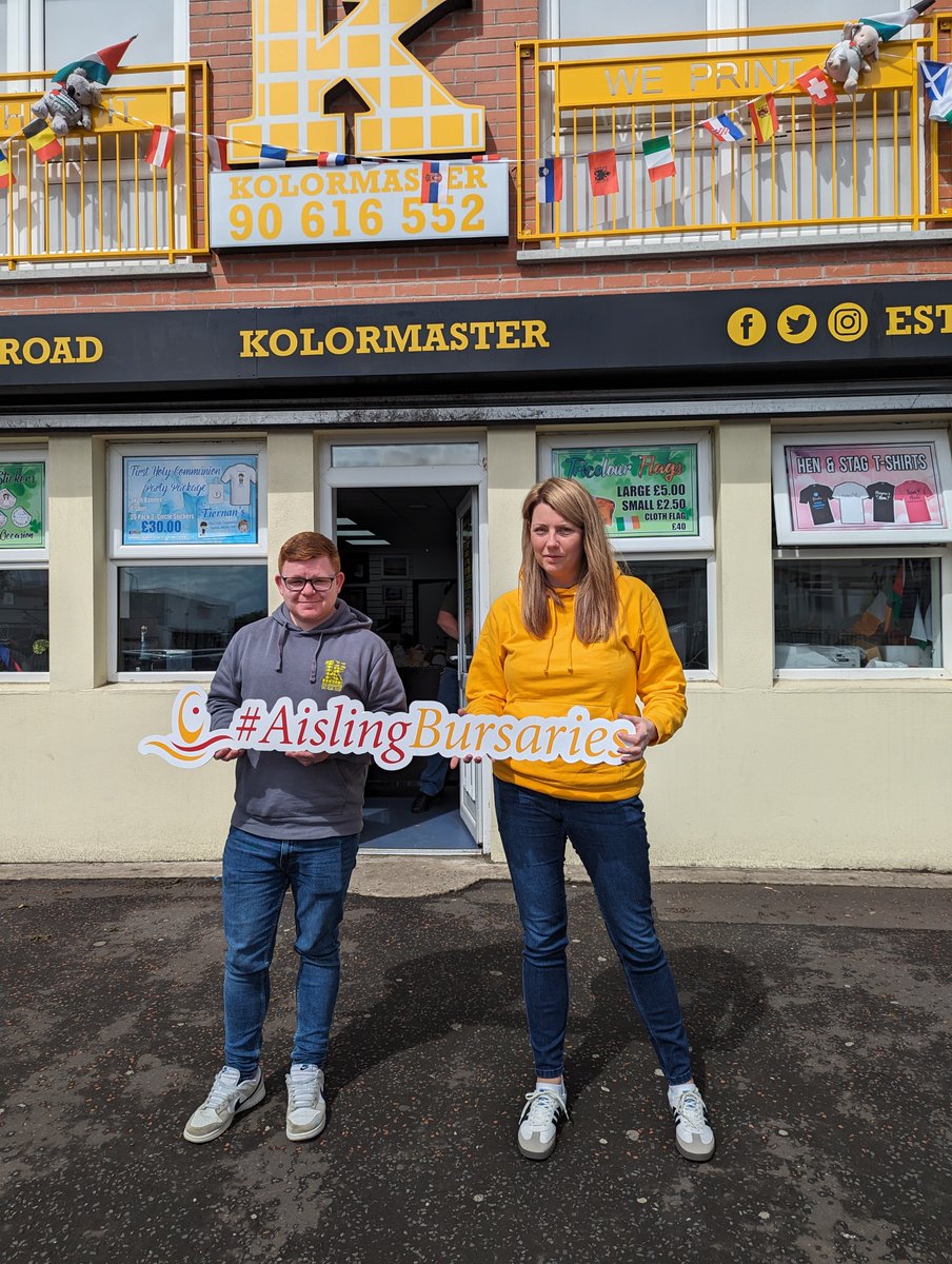 <a href="/Kolormaster/">KolorMaster</a> have once again kindly agreed to sponsor our Aisling Education Bursaries this year. Kolormaster are another long time supporter of our Bursary schemeand we are so grateful for their continued support👏
