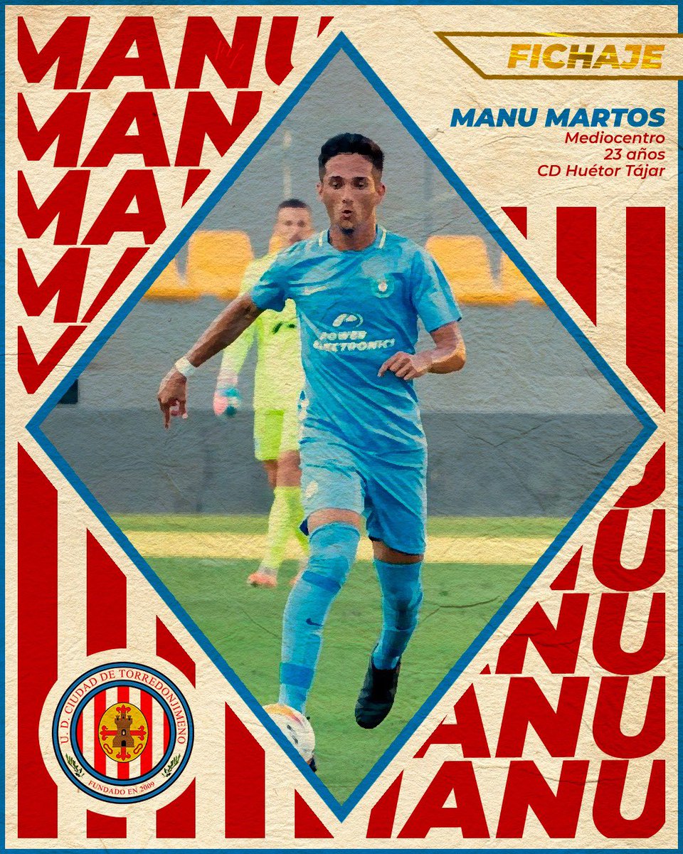 𝙊𝙁𝙄𝘾𝙄𝘼𝙇 / Centrocampista procedente del CD Huétor Tájar con mucho sacrificio y no exento de calidad. Formado en las categorías inferiores del <a href="/GranadaCF/">Granada CF ❤️⚪️</a>.

MANU MARTOS jugará en el Matías Prats la próxima temporada.

Bienvenido y mucha suerte <a href="/manumartos686/">Manu M</a>!!!