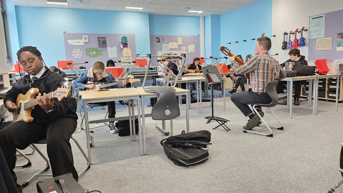 castlebraemusic's tweet photo. The Guitar Ensemble of @CastlebraeCCC rehearsing for @MakeMusicDayUK next Friday 21st! Come join us @welovehistory Craigmillar Castle for an event not to be missed! https://t.co/xBXv8gjYGS