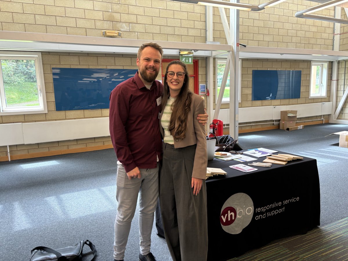 VHBio's tweet image. VH Bio&apos;s @AlexandriaKilv1, is having a lovely time at today&apos;s @bsicongress @BSI_Midlands #BSIMidlands24 #EveryCellIsAnImmuneCell
She is with Scott Davies from @IMIBirmingham, who uses Lympholyte products from our supplier, @CEDARLANE.